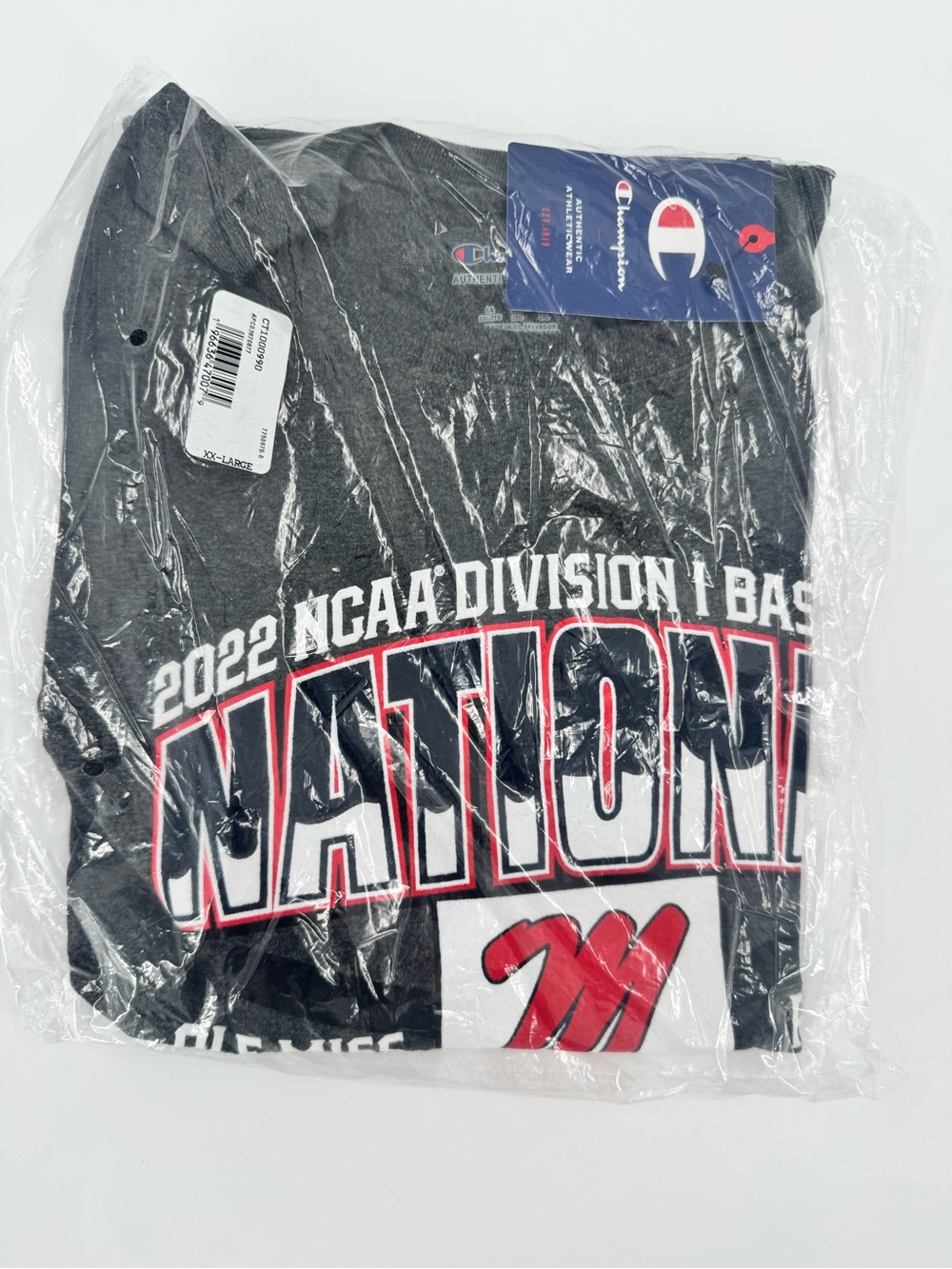 Ole Miss 2022 College World Series Champion Locker Room Tee - XXL - Sealed - NWT - Picture 3 of 6